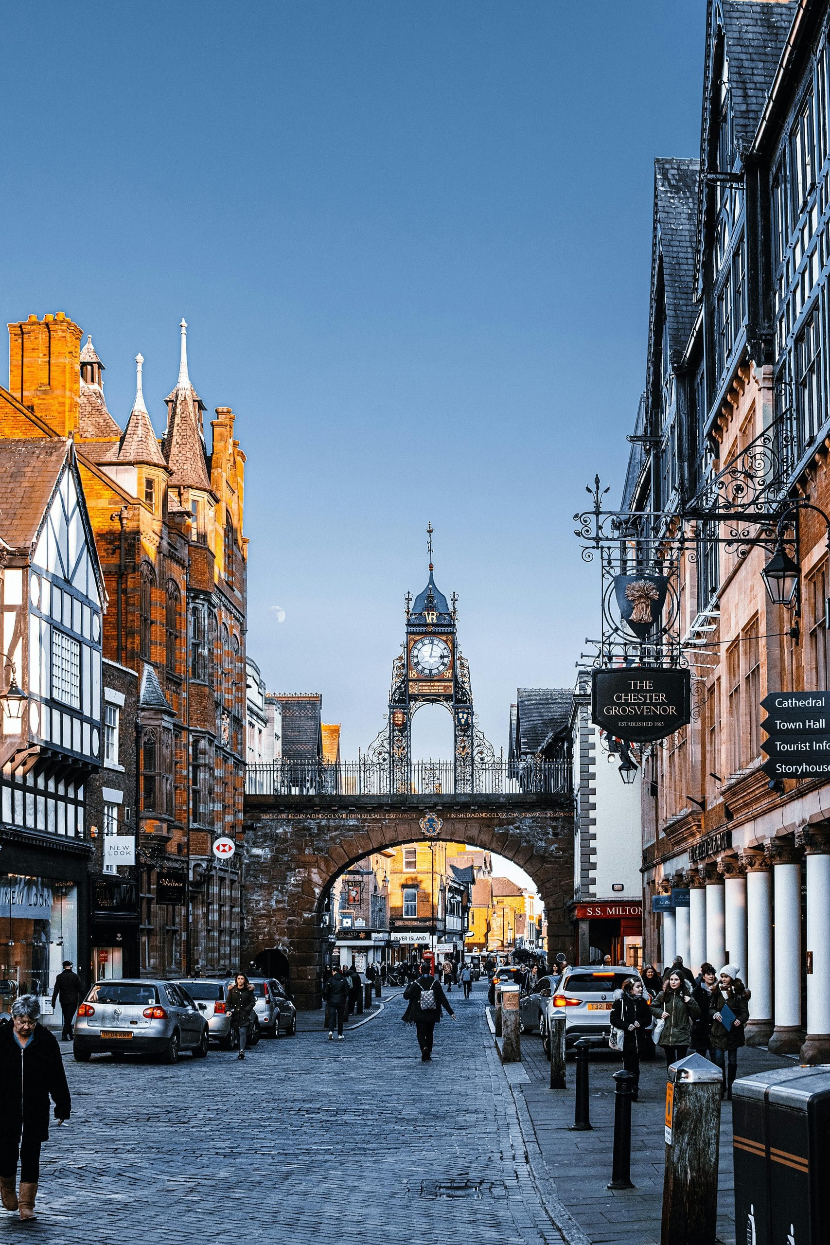 Chester clock in centre